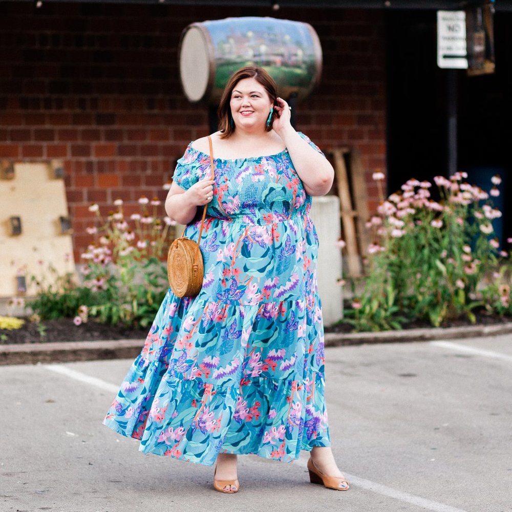 City Chic Plus Size Smocked Maxi Size 24+